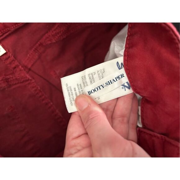 7 For All Mankind High-Rise Ankle Skinny Jeans in Bril Red, Sz 4, MSRP $179 - Picture 6 of 12